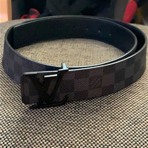 louis vuitton black checkered belt|louis vuitton all black belt.